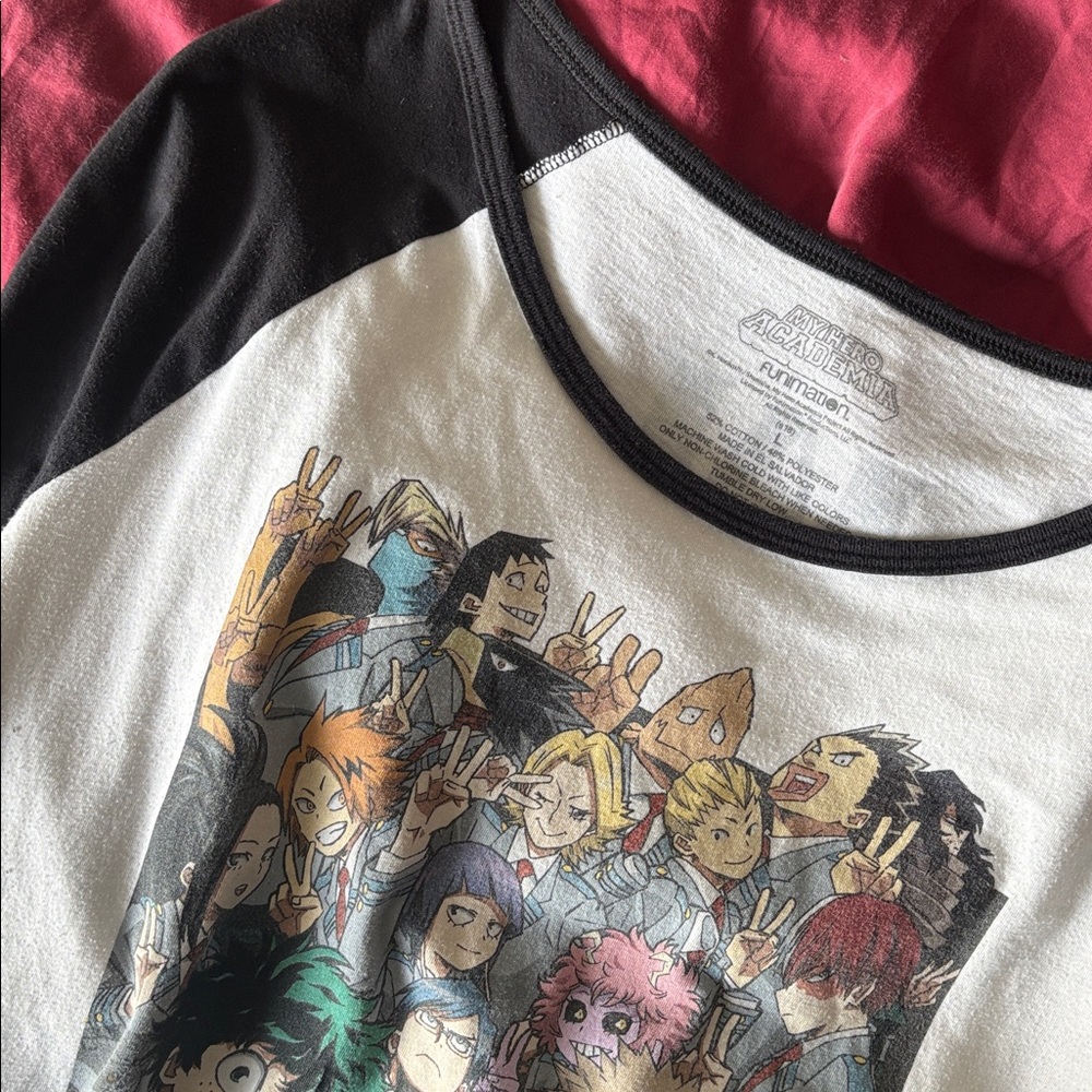 My Hero Academia Class 1-A Anime Graphic Raglan Tee